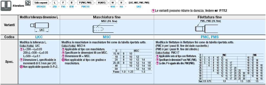 Due fori maschiati su un lato:Immagine relativa