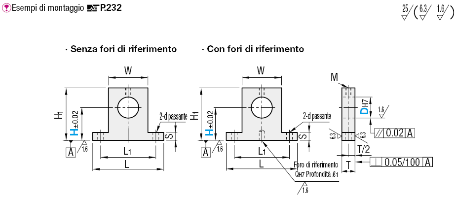 Supporti albero/A T/Con vite di fermo:Immagine relativa