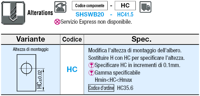 Supporti albero/Attacco inferiore/spaccati sul lato:Immagine relativa