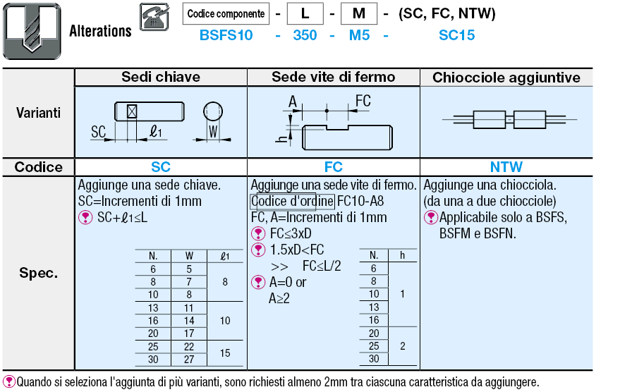 Alberi scanalati a ricircolo di sfere/Maschiatura sui due lati:Immagine relativa