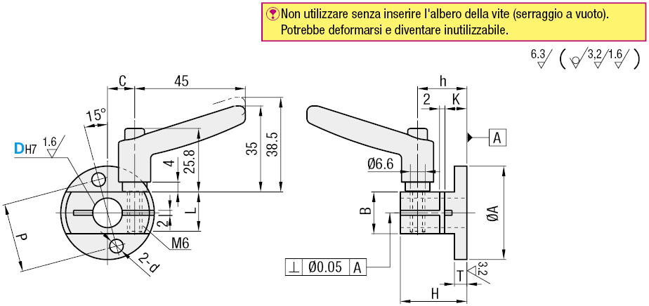 Piastre di arresto per viti di trasmissione/Rotonde, con flangia:Immagine relativa