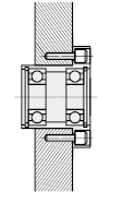 Lunghezza standard/doppio cuscinetto/con anello di sicurezza:Immagine relativa