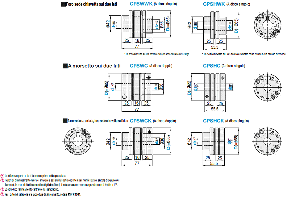 Giunti/A dischi ad elevata rigidezza/D.E. 65mm,/A morsetto:Immagine relativa