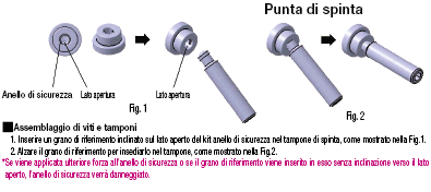 Kit grani di riferimento/Con punta di spinta:Immagine relativa