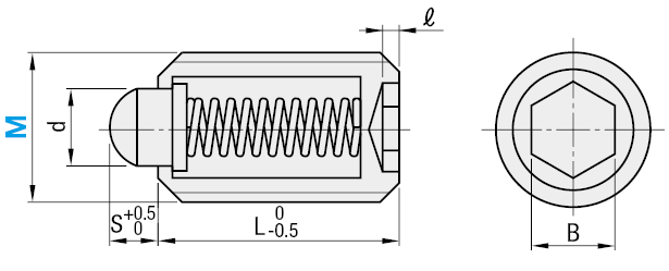 Pressori a molla/Corti/In acciaio inox:Immagine relativa