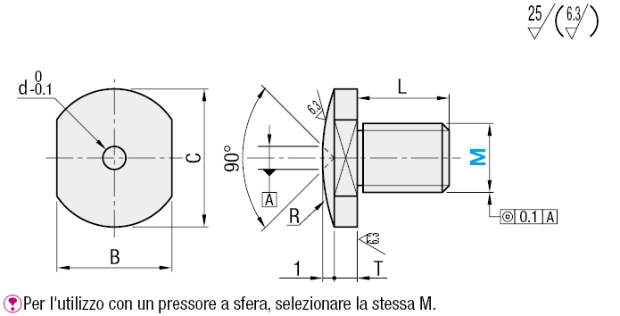 Grani lisci/Filettatura femmina:Immagine relativa