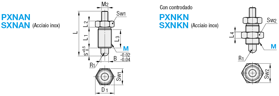 Pistoncini/Senza manopola/Compatti:Immagine relativa