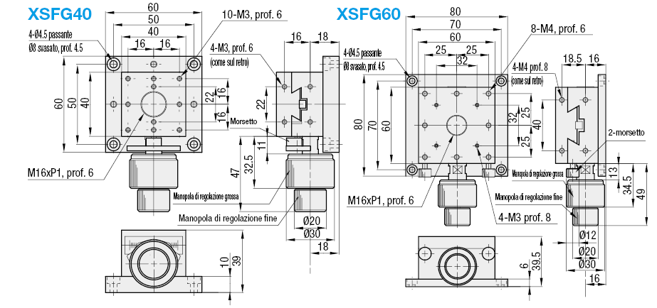 Tavole X - Gola a coda di rondine/a cremagliera/regolazione grossa/fine:Immagine relativa