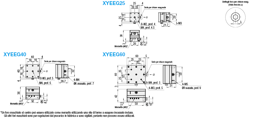 [Alta precisione] Tavole XY/A coda di rondine/Azionamento a chiave esagonale:Immagine relativa