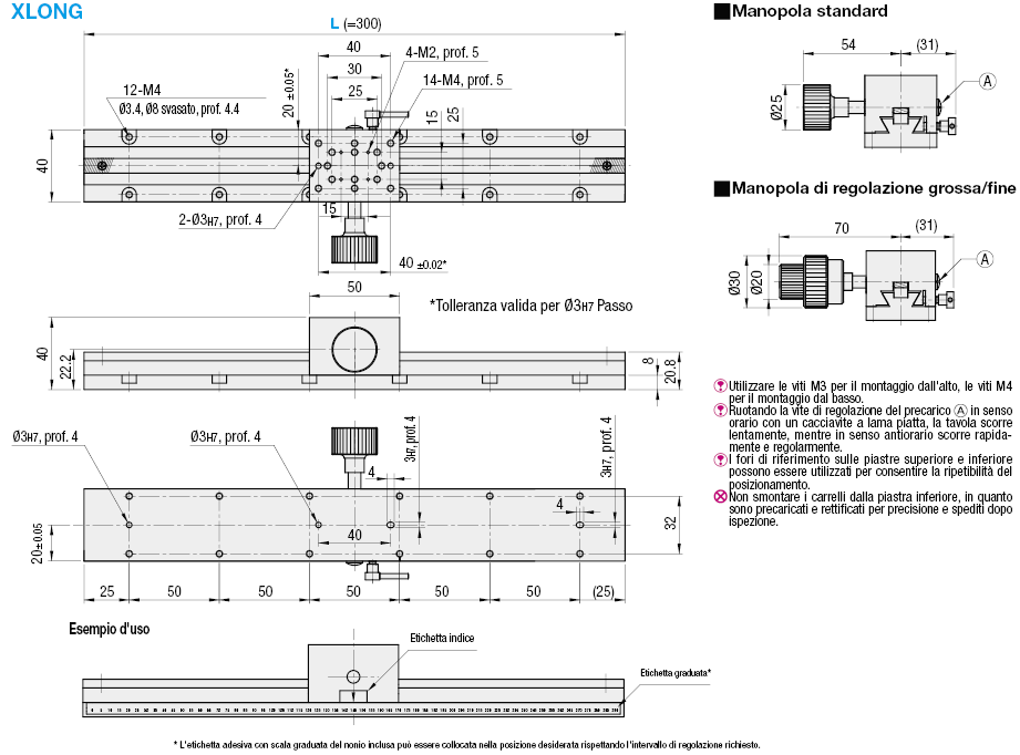 Tavole X/Gola a coda di rondine/a cremagliera/corsa lunga/carrelli multipli:Immagine relativa