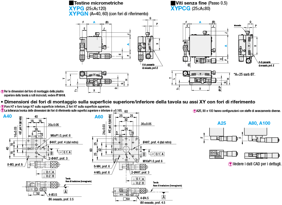 [Alta precisione] Tavole XY/A rulli incrociati:Immagine relativa