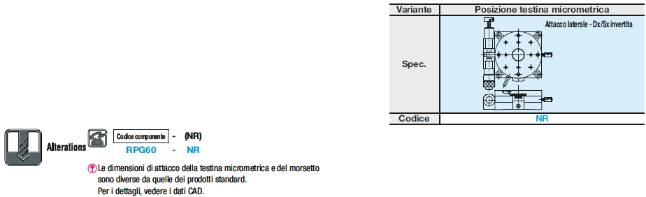 [Alta precisione] Tavole girevoli/Testina micrometrica:Immagine relativa