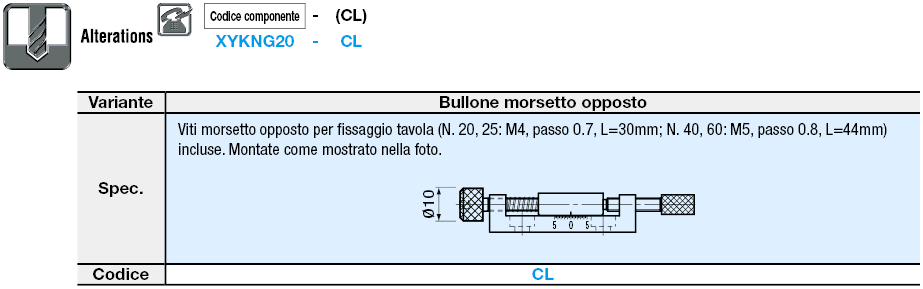 [Regolazioni semplificate] Tavole XY/Vite di spinta:Immagine relativa