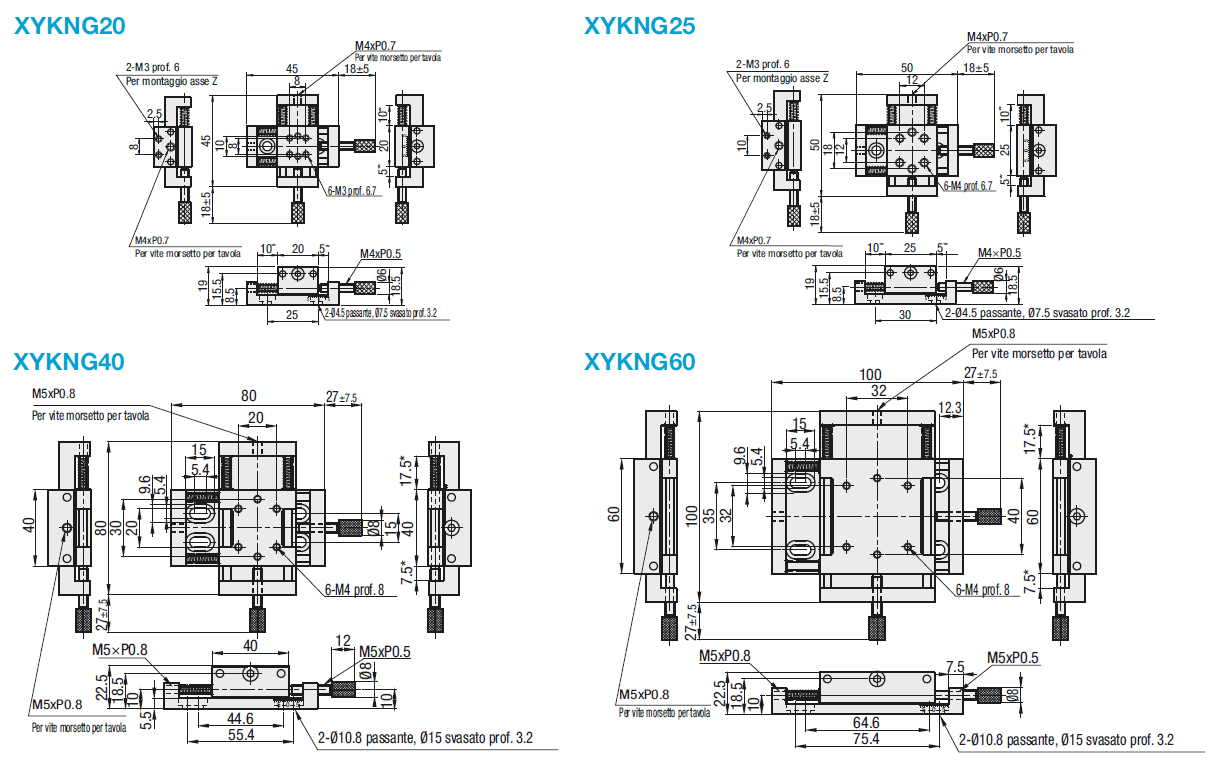 [Regolazioni semplificate] Tavole XY/Vite di spinta:Immagine relativa