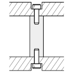 Montanti circolari/Maschiatura sui due lati con sede chiave standard/dimensione L standard:Immagine relativa