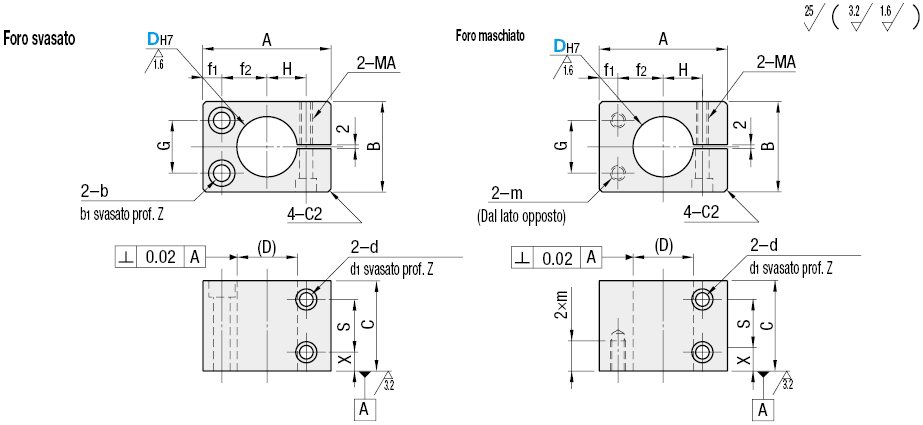 Staffe per supporti/Quadrate compatte:Immagine relativa