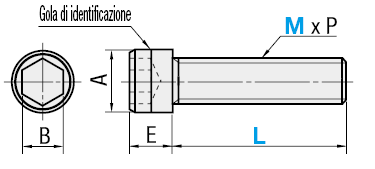 Viti a esagono incassato/Filettatura sinistra:Immagine relativa