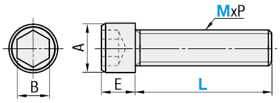 Viti a esagono incassato/Filettatura intera:Immagine relativa