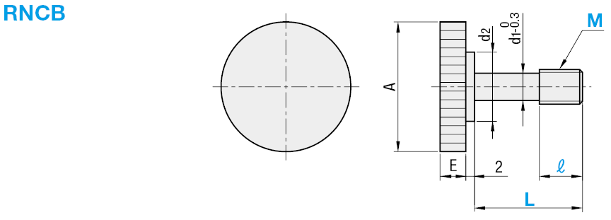 Bulloni per coperchio/Testa zigrinata grande:Immagine relativa