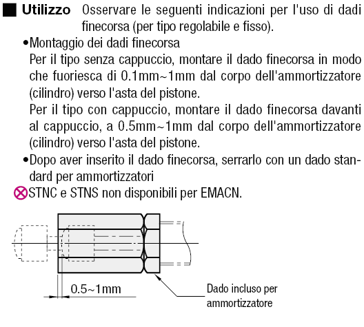 Dadi finecorsa per ammortizzatori/Smorzamento regolabile:Immagine relativa