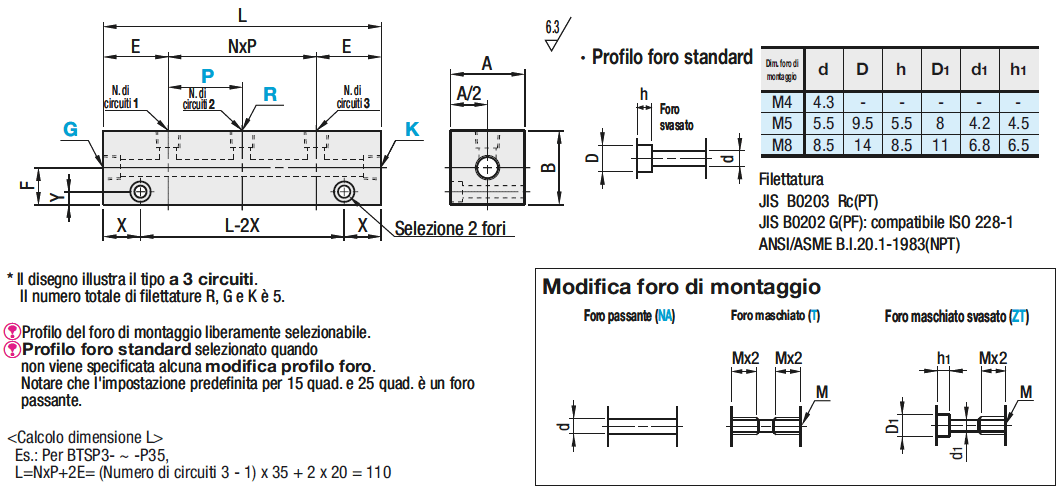 Collettori pneumatici/uscite su 1 lato/2 ingressi:Immagine relativa