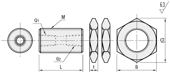 Distributori tubazioni/Filettatura intera:Immagine relativa