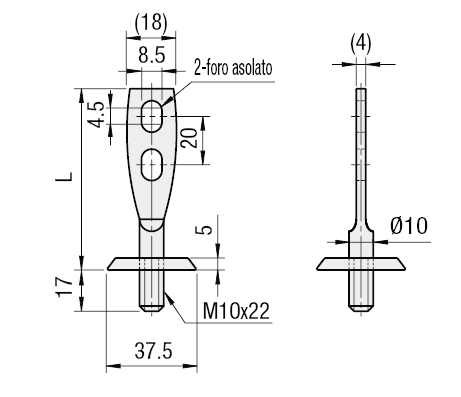 Supporti per tubi/Gambe a spatola:Immagine relativa