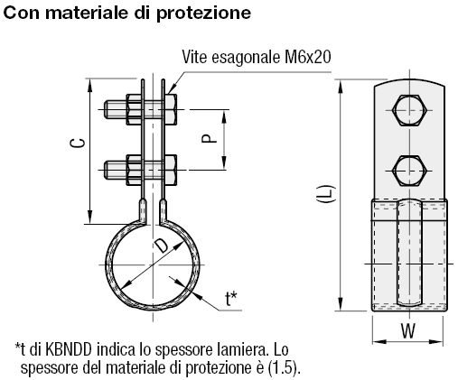 Supporti per tubi/Collari stringitubo verticali:Immagine relativa