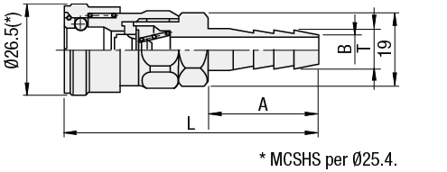 Raccordi dell'aria/Standard/a presa/tubo di collegamento:Immagine relativa