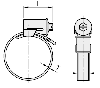 Fascette per flessibili/Con blocco di sicurezza/Concave:Immagine relativa