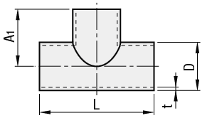 Elementi per condotti flessibili in alluminio/A T:Immagine relativa