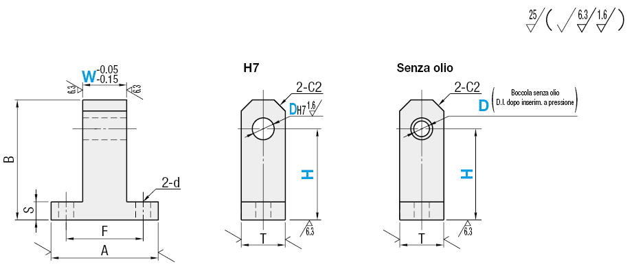 Basi cerniera/A T/standard/senza olio:Immagine relativa