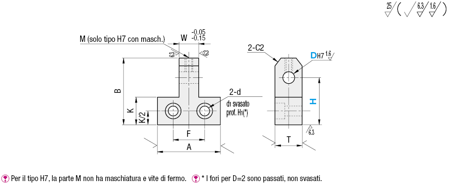 Basi cerniera/A T/attacco laterale:Immagine relativa