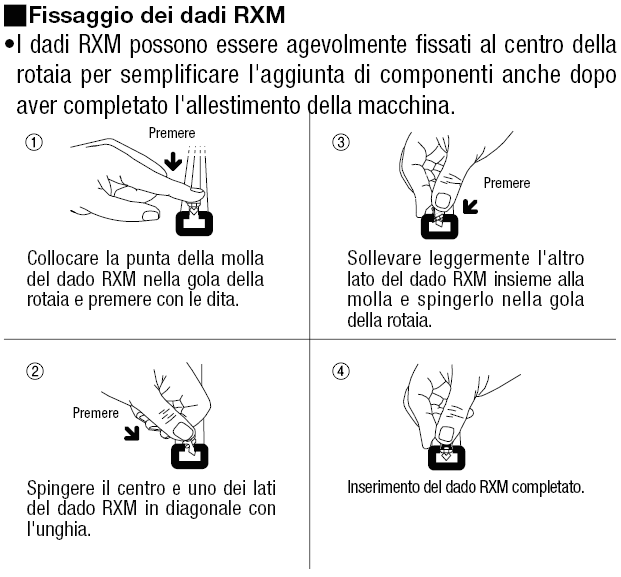 Dadi per guide sensore:Immagine relativa