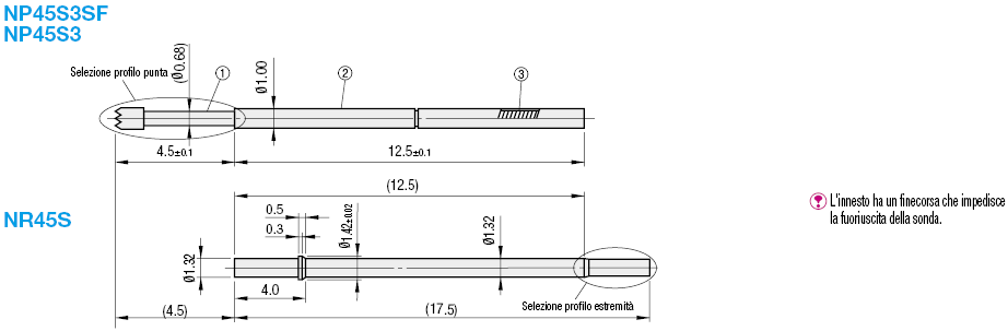 Sonde a contatto/Serie P45S3SF, NP45S3:Immagine relativa