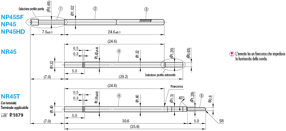 Sonde a contatto/Serie NP45SF, NP45:Immagine relativa