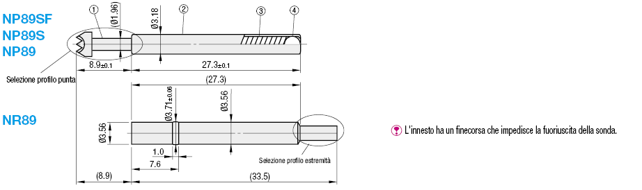 Sonde a contatto/Serie NP89SF, NP89:Immagine relativa