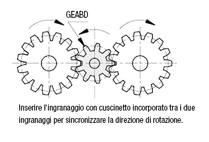 Ingranaggi dritti/Con cuscinetto incorporato:Immagine relativa