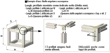 Serie 5/angolari a scomparsa/20mm quad./a due vie:Immagine relativa