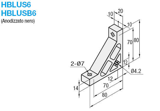 Serie 6/ultra spesse/1 cava/2 fori/pesanti:Immagine relativa