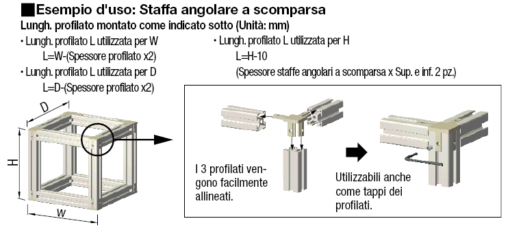 Serie 6/Staffe ad angolo a scomparsa/base 30/a due vie:Immagine relativa