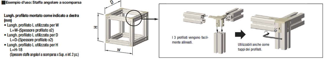 Serie 8/Staffe ad angolo a scomparsa/base 40/a due vie:Immagine relativa