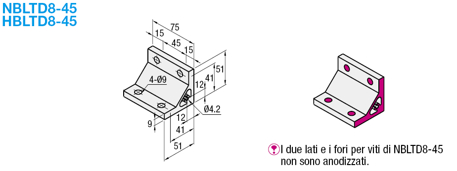 Serie 8-45/spesse/2 cave/4 fori:Immagine relativa