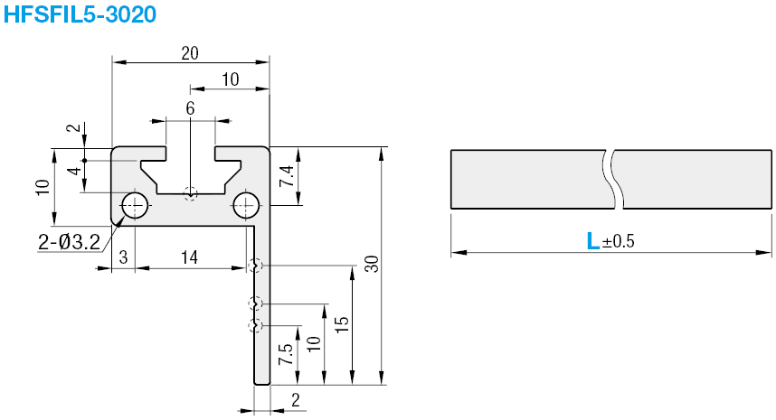 Profilati in alluminio piatti:Immagine relativa