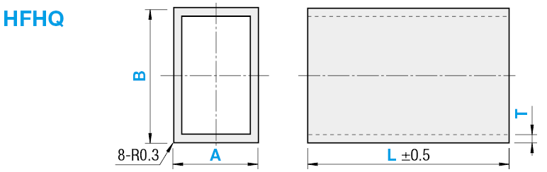 Profilati in alluminio/Tubi rettangolari:Immagine relativa