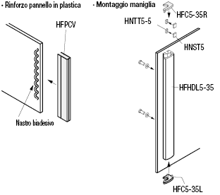 Maniglie estruse (in alluminio):Immagine relativa