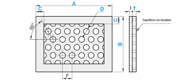 Lamiera forata/A bordo pieno:Immagine relativa