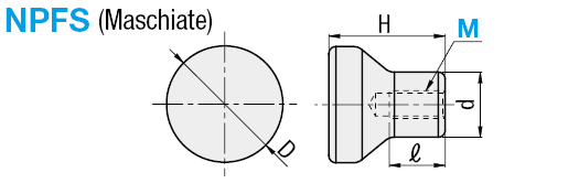 Manopole in acciaio inox/Manopola rotonda:Immagine relativa