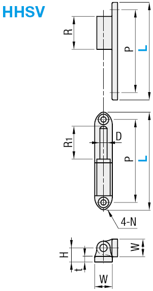 Cerniere sfilabili/Verticali:Immagine relativa