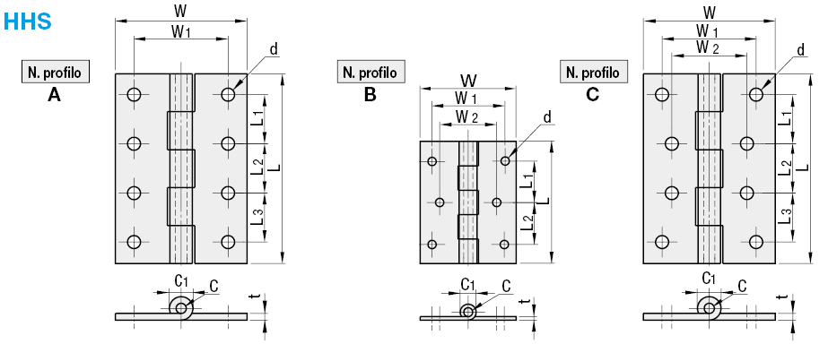 Cerniere saldate/In acciaio inox:Immagine relativa